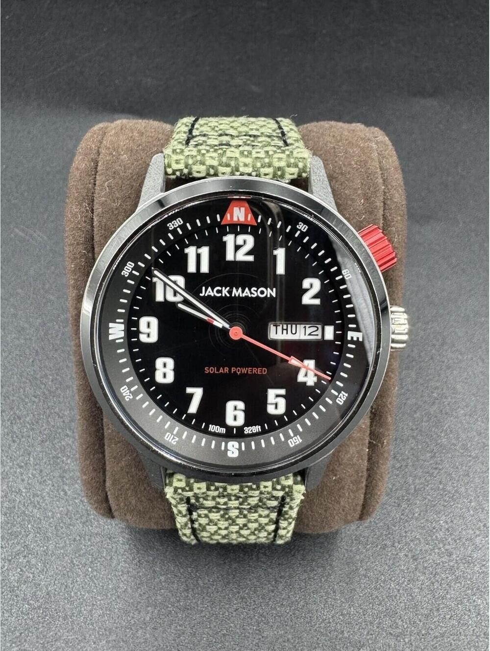 Jack Mason Solar Watch JM-F111-001 Siler Color Men's Recycled Material 100 meter